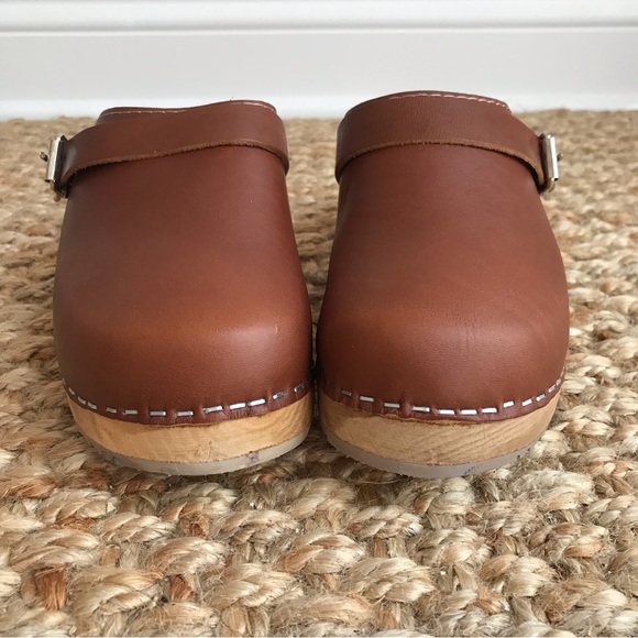 New: MIA Alma Leather and Wood Clog. Made in Sweden. Size 37 - Picture 11 of 16